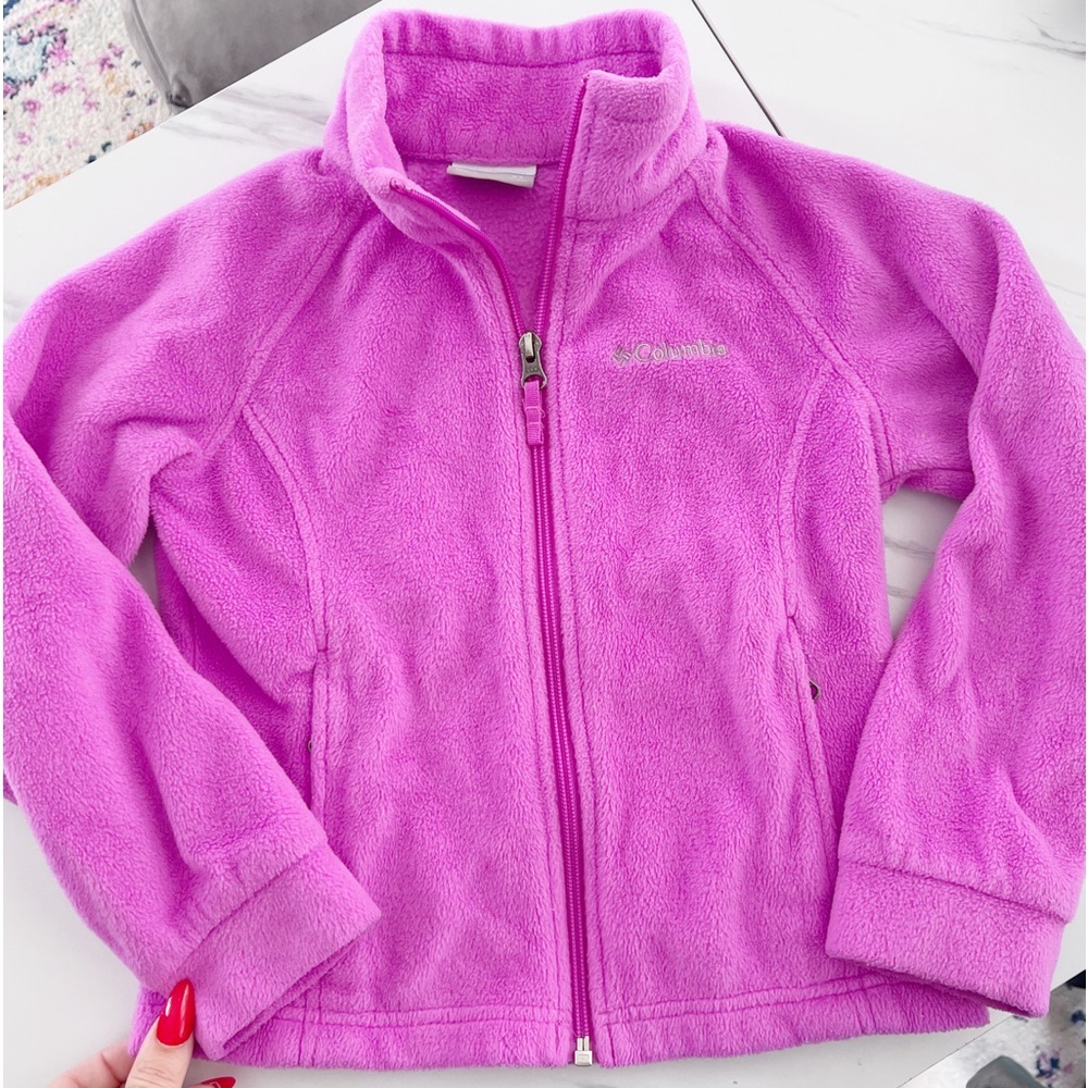 Columbia Purple Fleece Zip Up Jacket